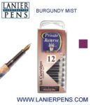 12 Pack Universal Fountain Pen Cartridges - Burgundy Mist