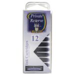 12 Pack - Private Reserve Ink, Universal Fountain Pen Ink Cartridges Clear Case, Purple Haze - Image 2