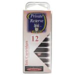 12 Pack - Private Reserve Ink, Universal Fountain Pen Ink Cartridges Clear Case, Shell Pink - Image 2
