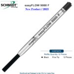 Imprinted Schmidt easyFLOW9000 Ballpoint Refill- Black Ink, Fine Tip 0.8mm - Pack of 12
