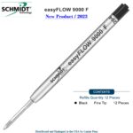 Imprinted Schmidt easyFLOW9000 Ballpoint Refill- Black Ink, Fine Tip 0.8mm - Pack of 12 - Image 2
