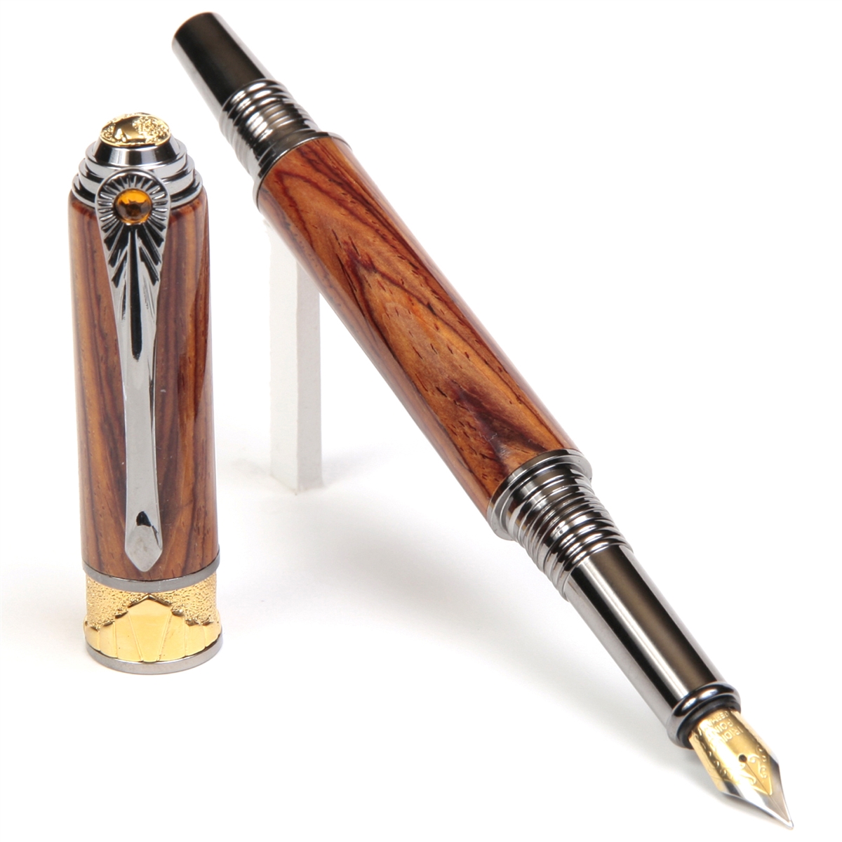 AF6W22-2T.jpg Art Deco Fountain Pen - Cocobolo - Image 1