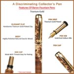 Baron Fountain Pen - Brown Box Elder - Image 3