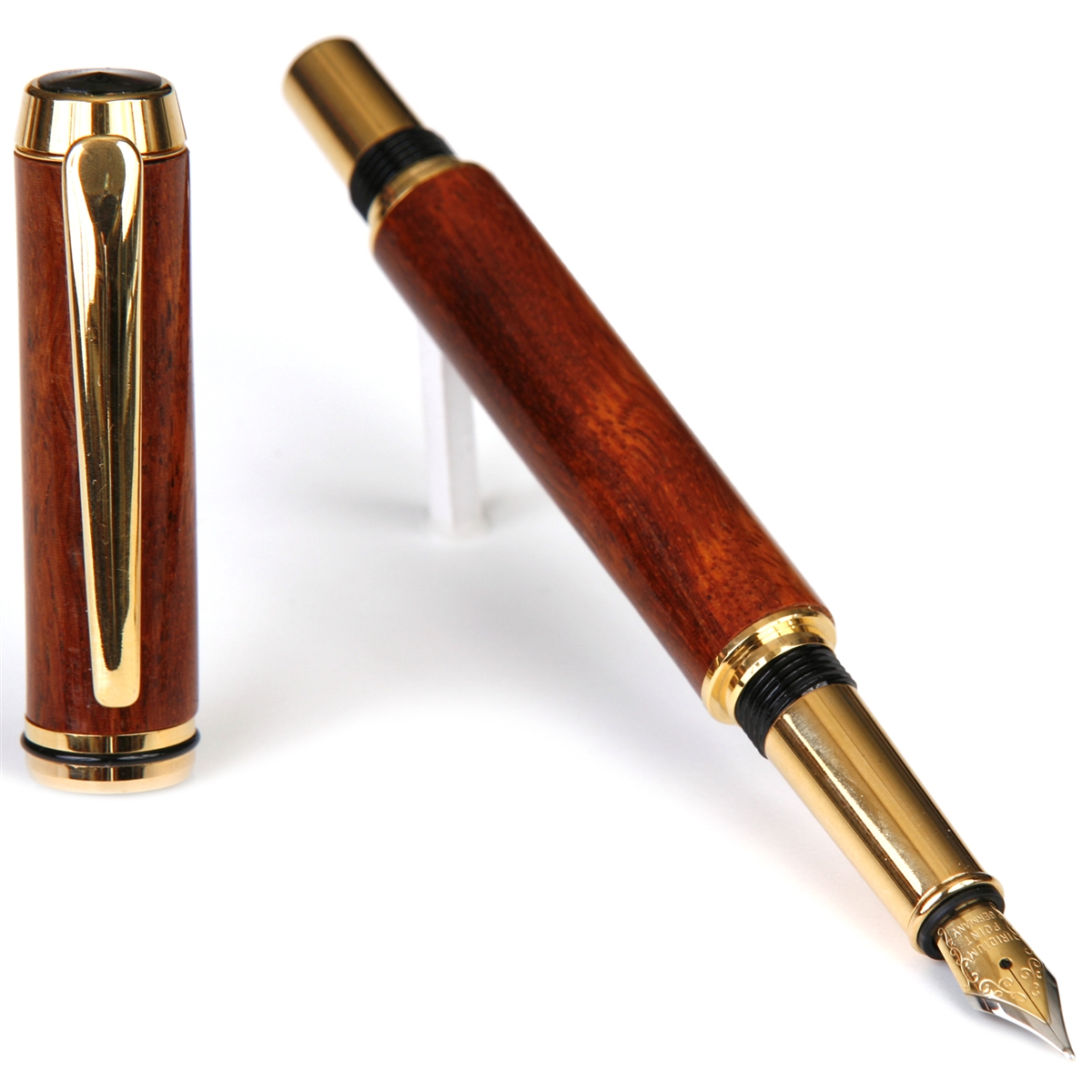 BF4W19-2T.jpg Baron Fountain Pen - Pommele Bubinga - Image 1