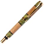 Baron Fountain Pen - White Oak with Green Inlay - Image 3