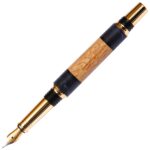 Baron Fountain Pen - White Oak with Blue Inlay - Image 2