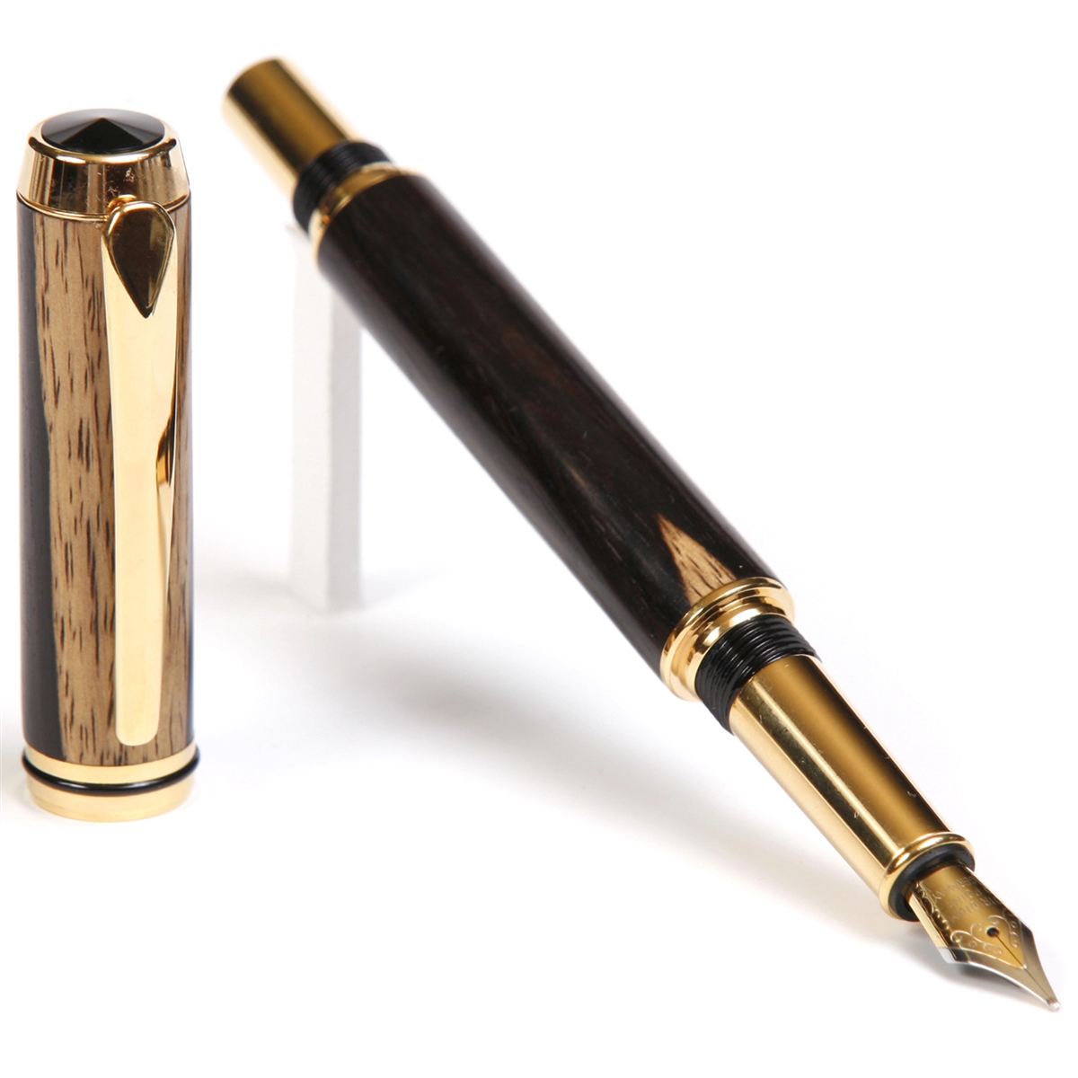BF4W65-2T.jpg Baron Fountain Pen - Two-Tone Blackwood - Image 1
