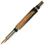 Baron Fountain Pen - Black & White Ebony - Image 2