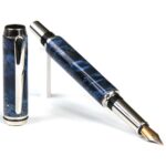 Baron Fountain Pen - Blue Box Elder