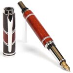 Baron Fountain Pen - Ebony & Bloodwood with Inlays