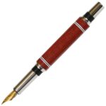 Baron Fountain Pen - Ebony & Bloodwood with Inlays - Image 2
