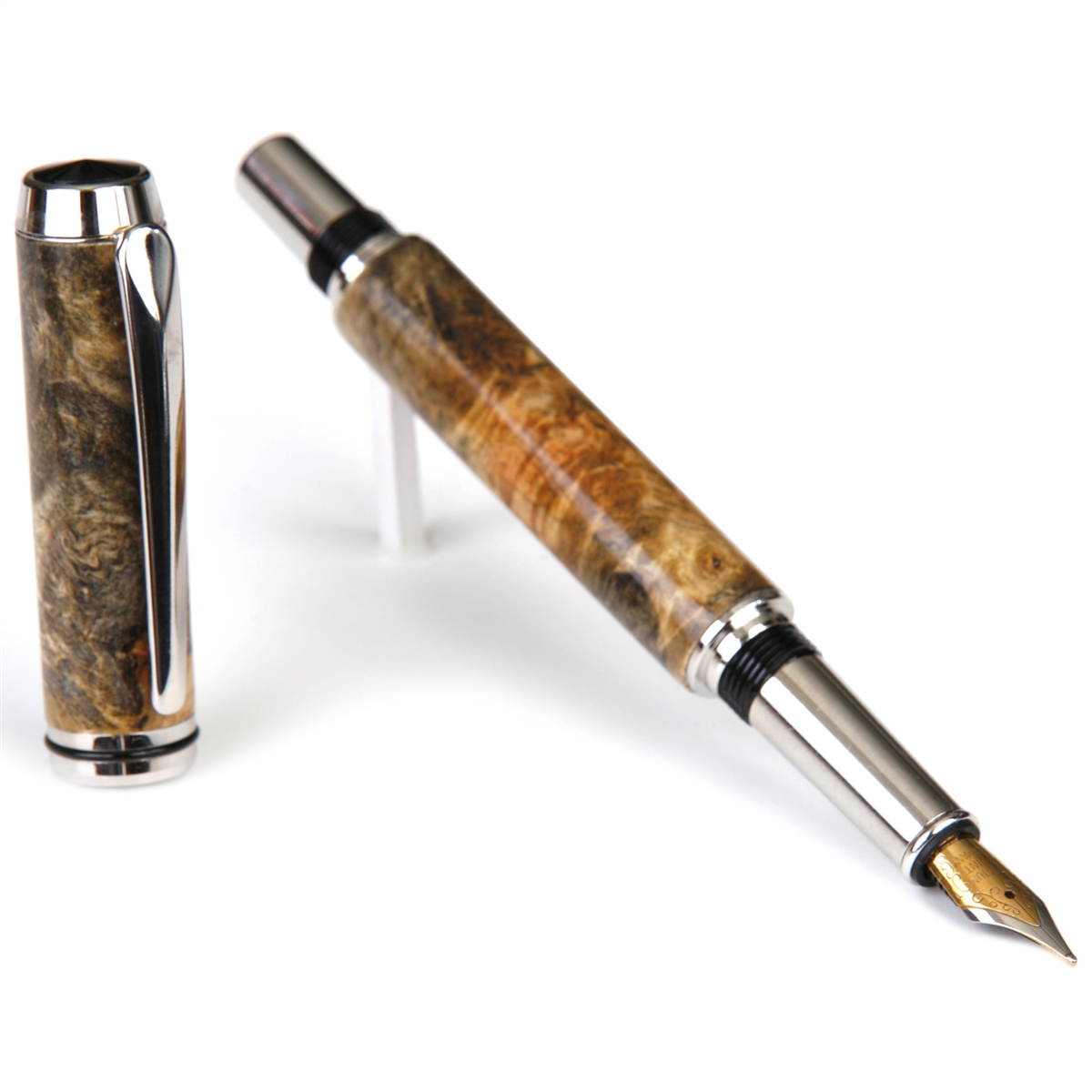 BF5W20-2T.jpg Baron Fountain Pen - Pommele Bubinga - Image 1