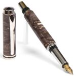 Baron Fountain Pen - Gray & Black Maple Burl