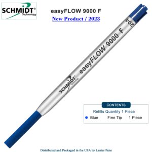 Imprinted Schmidt easyFLOW9000 Ballpoint Refill- Blue Ink, Fine Tip 0.8mm