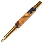 Baron Rollerball Pen - Green and Silver Burl End Cap - Image 2