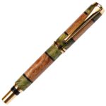 Baron Rollerball Pen - White Oak with Green Inlay - Image 3