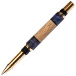 Baron Rollerball Pen - White Oak with Blue Inlay - Image 2
