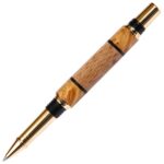 Baron Rollerball Pen - White Oak with Yellow Inlay - Image 2