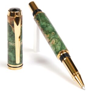 Baron Rollerball Pen - Green Maple Burl