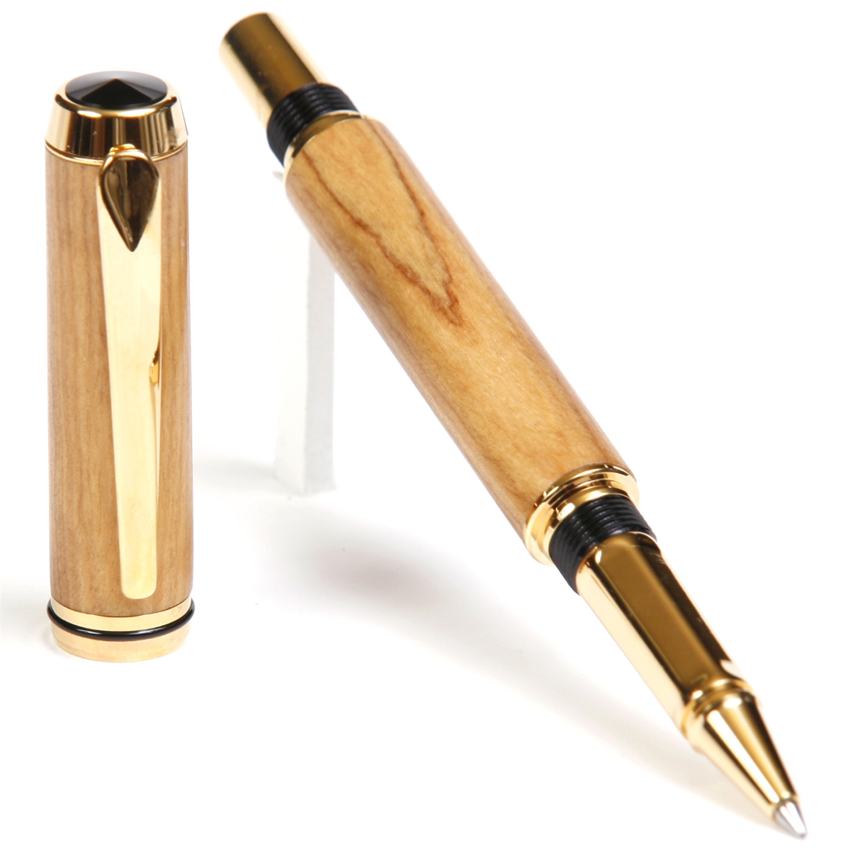 BR4W49-2T.jpg Baron Rollerball Pen - Olivewood - Image 1
