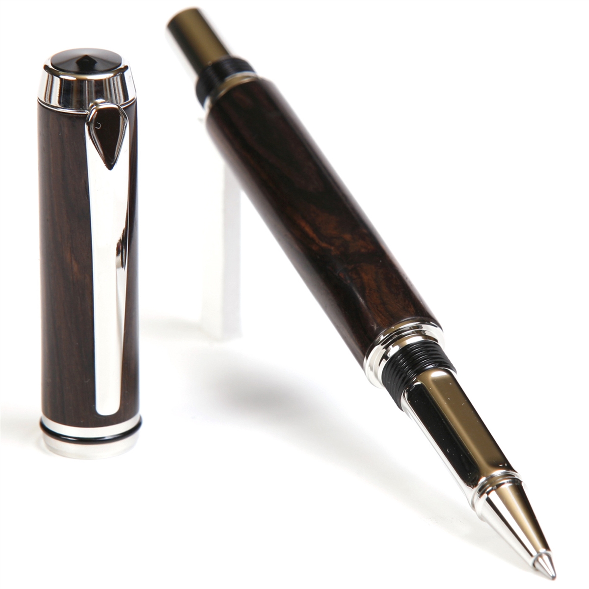 BR5W07-2T.jpg Baron Rollerball Pen - Blackwood - Image 1