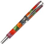 Baron Rollerball Pen - Box Elder Stripes Blue, Yellow, Green, Red & Purple - Image 3