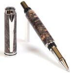 Baron Rollerball Pen - Gray & Black Maple Burl