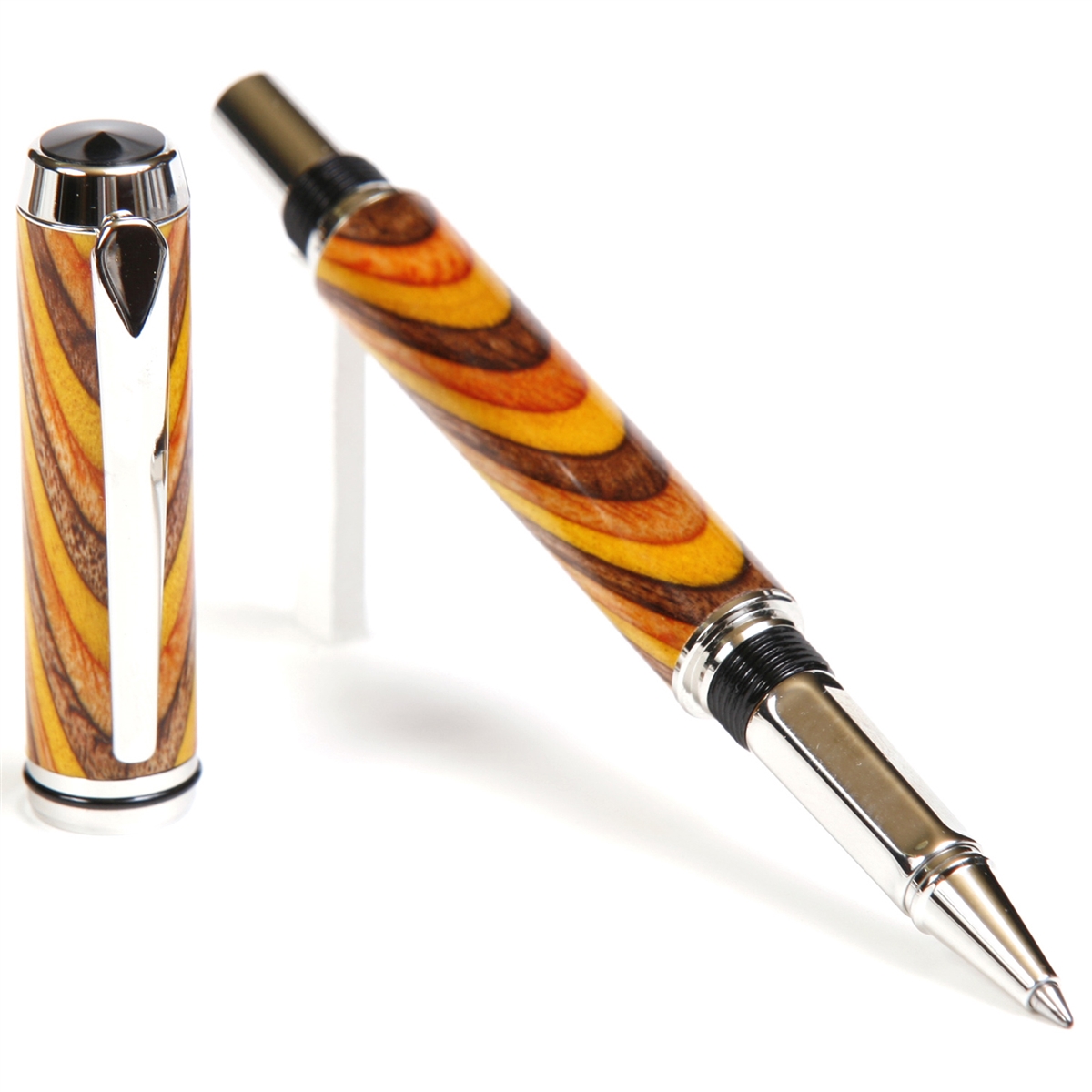 BR5W84-2T.jpg Baron Rollerball Pen - Sunset Color Grain - Image 1