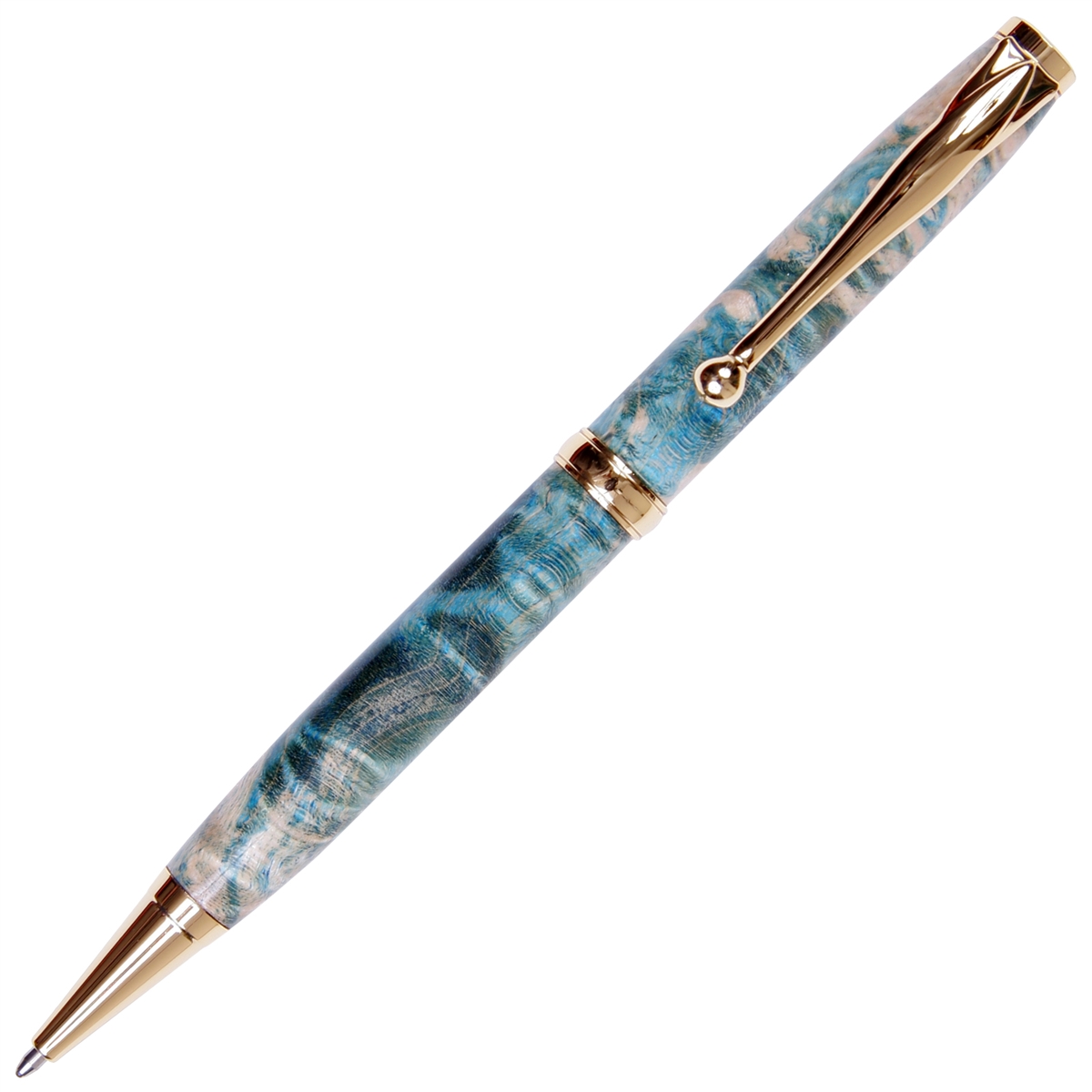 C01W44-2T.jpg Comfort Twist Pen - Blue Maple Burl - Image 1