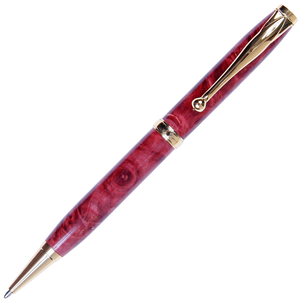 C01W46-2T.jpg Comfort Twist Pen - Red Maple Burl - Image 1