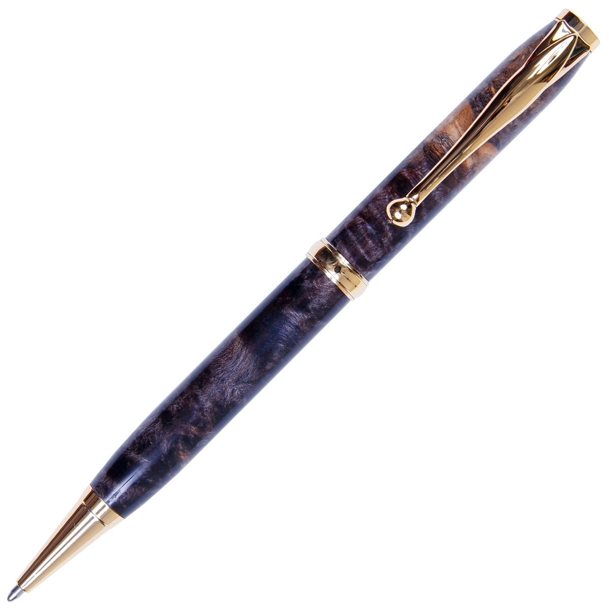 C01W73-2T.jpg Comfort Twist Pen - Gray & Black Maple Burl - Image 1