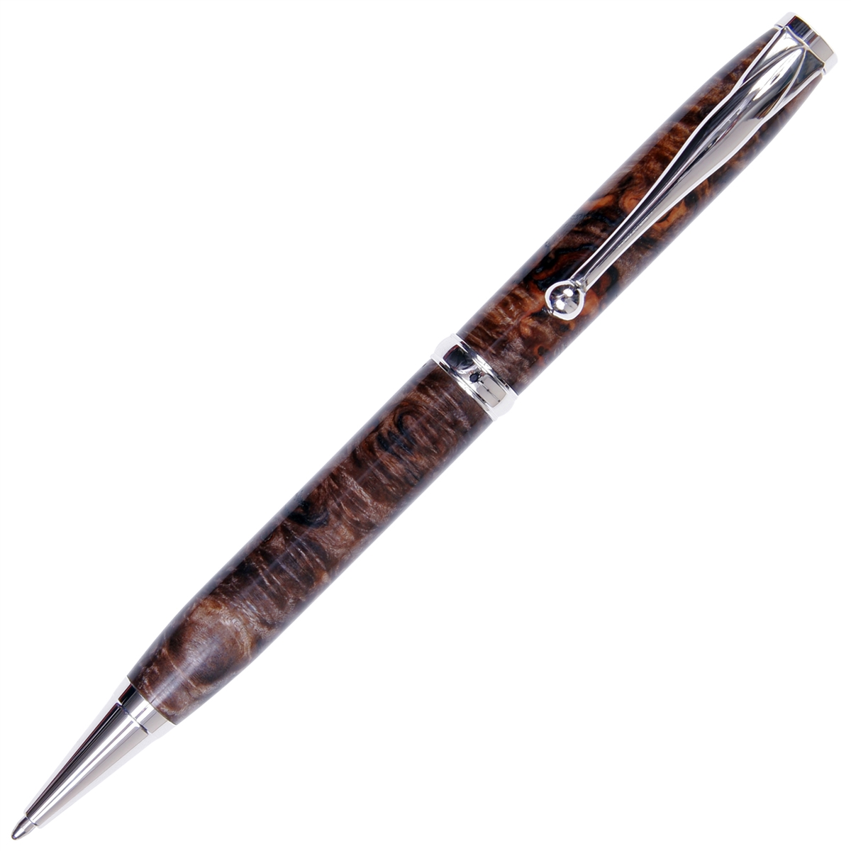C05W73-2T.jpg Comfort Twist Pen - Gray & Black Maple Burl - Image 1