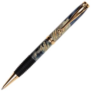 Comfort Twist Pen with Grip - Blue Maple Burl
